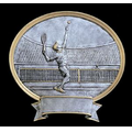 Tennis, Male Oval Legend Plates - 8"